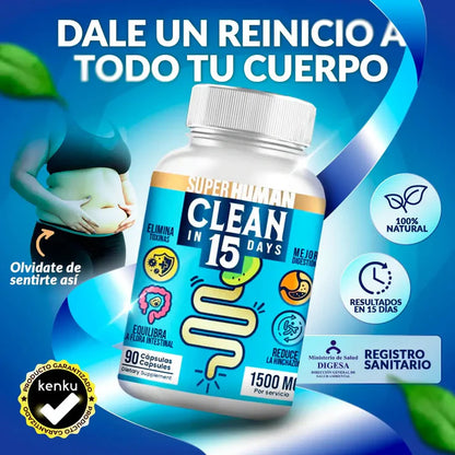 Clean15™ Limpieza Completa Estomacal en 15 días - SuperHuman™ PG